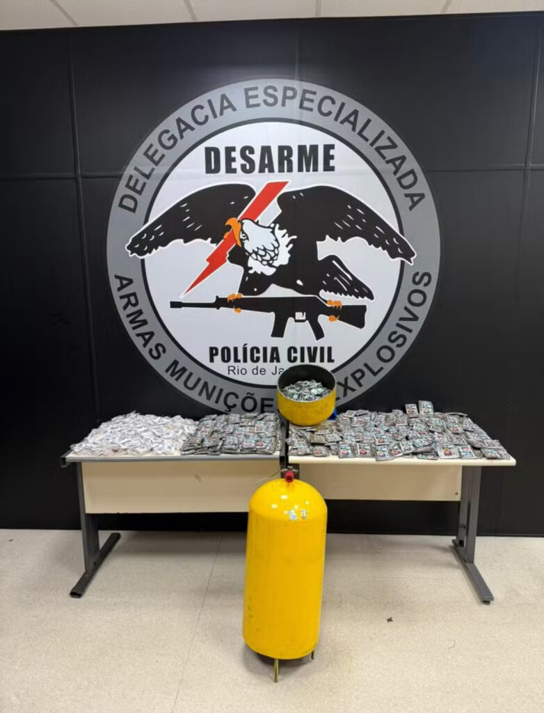 VR: Trio é preso com drogas escondidas em cilindro de gás natural